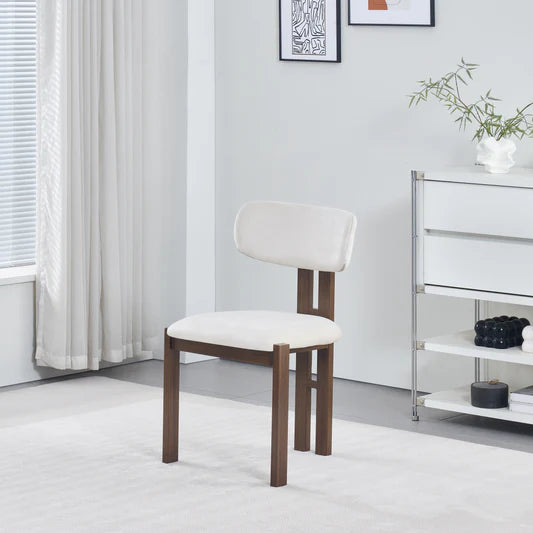 Chaise Hera noyer beige