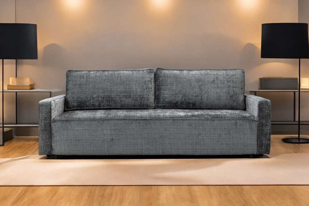 Canapé 3 Places Convertible NICOLE Marbella Gris Anthracite