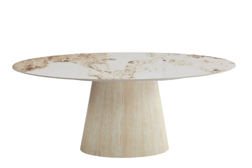 Table a manger OVO 180cm EFFET TRAVERTIN