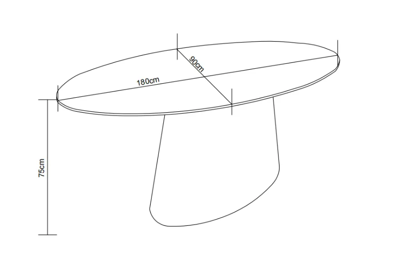 Table a manger OVO 180cm EFFET NOYER