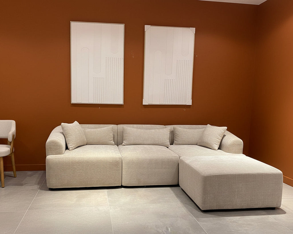 Canapé MILA Modulable tissu marbella beige