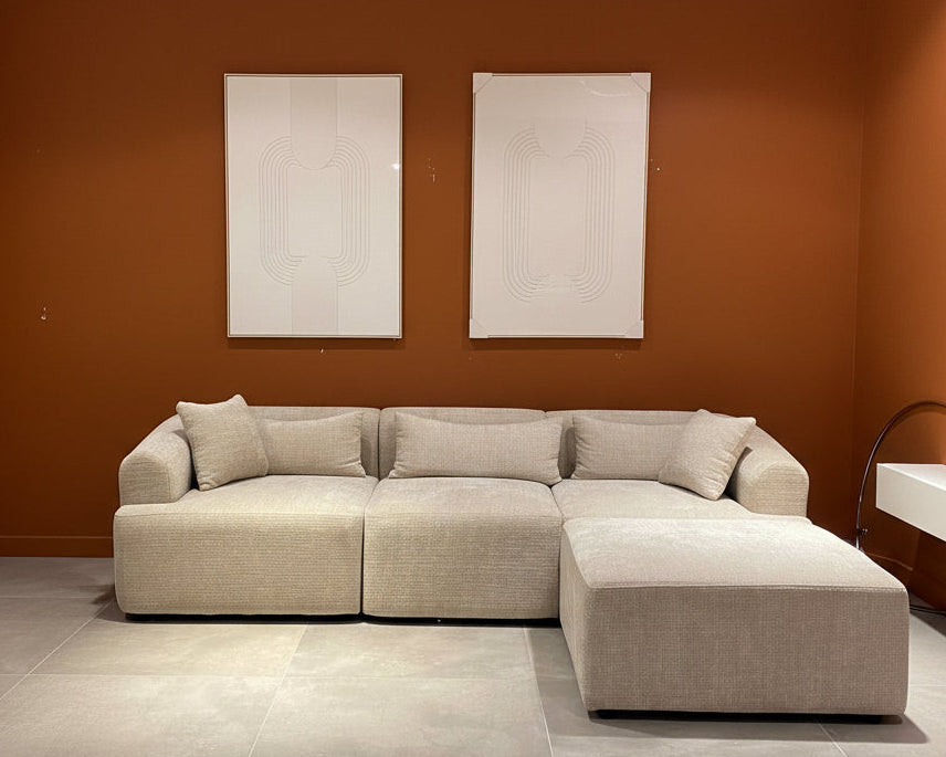 Canapé MILA Modulable tissu marbella beige