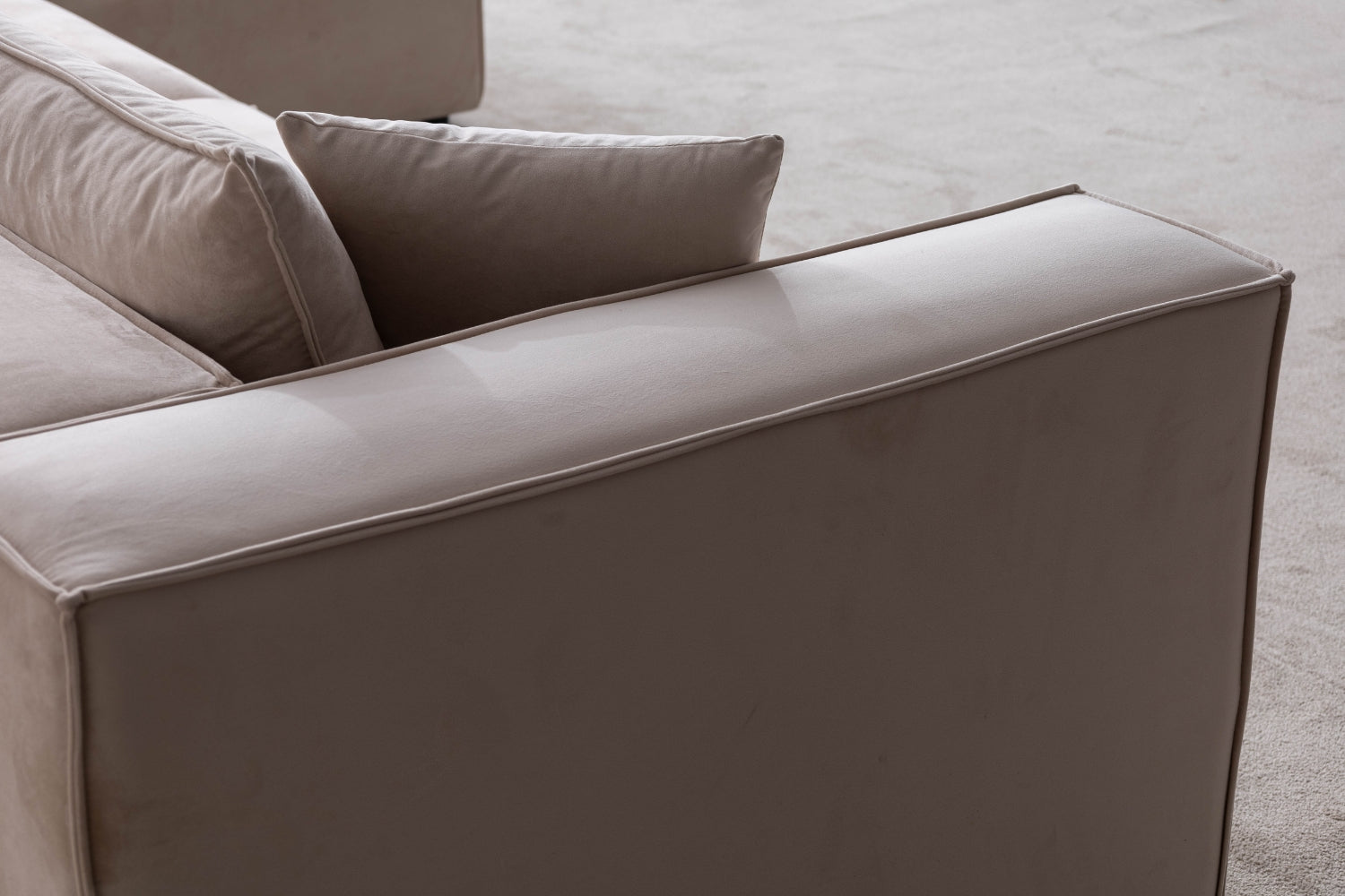 Canapé ELEGANCE Velours Modulable 3+1 Pouf