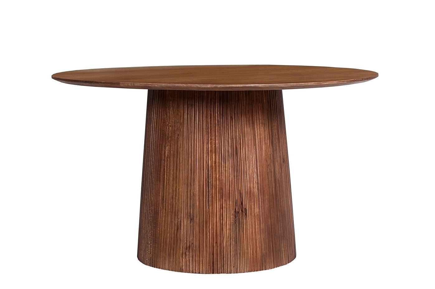Table à manger MICHEL 130 cm Bois de manguier Ronde Brun clair