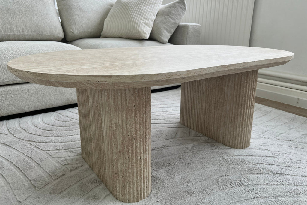 Table Basse Lena Effet Travertin