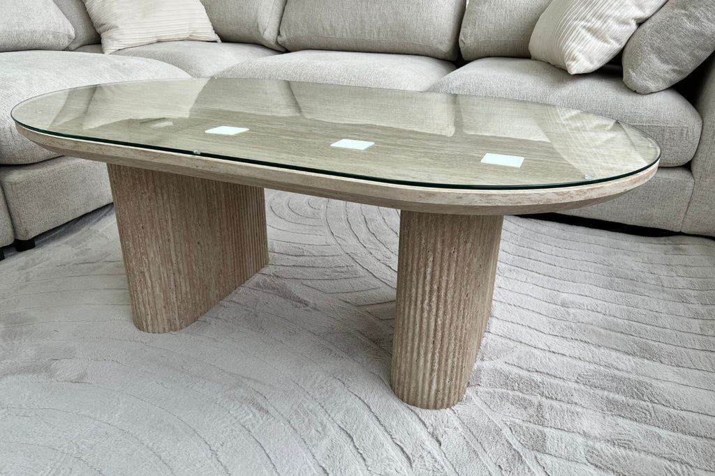 Table Basse Lena Effet Travertin