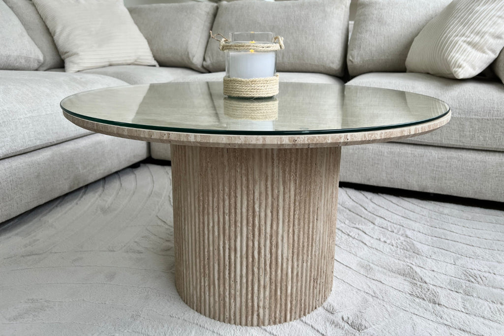 Table Basse Lisa Effet Travertin