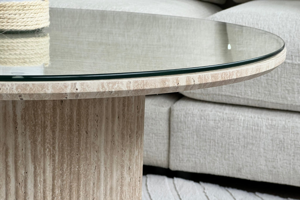 Table Basse Lisa Effet Travertin