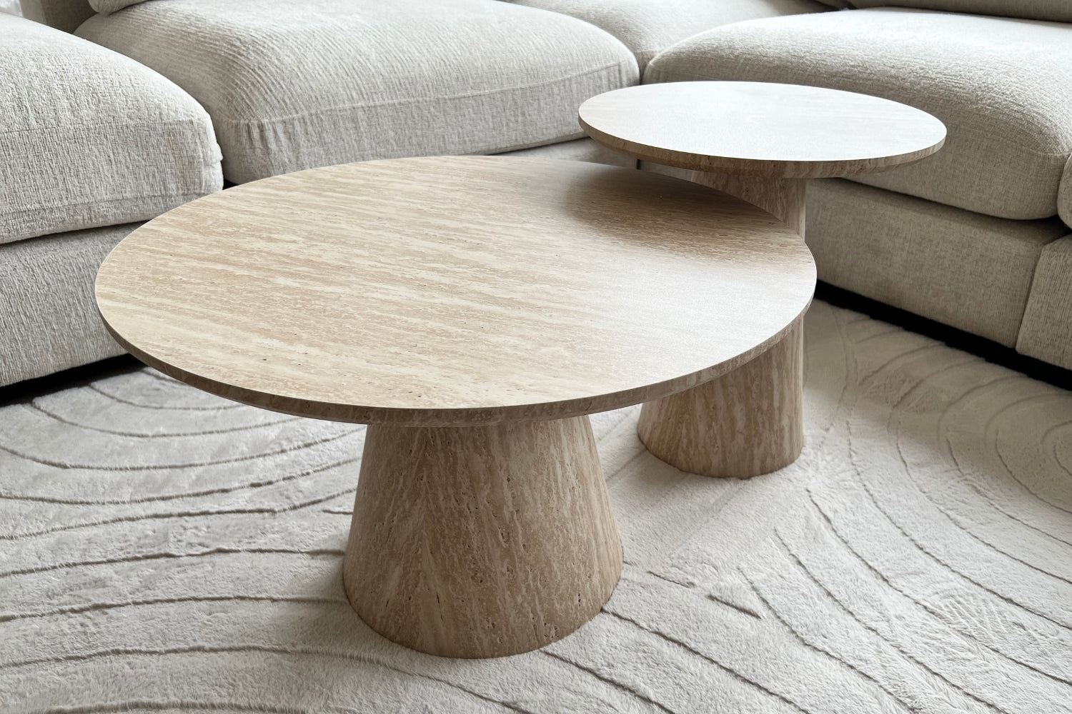 Table Basse Alba Effet Travertin