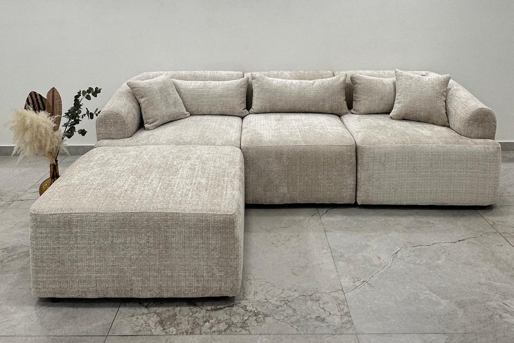 Canapé MILA Modulable tissu marbella beige