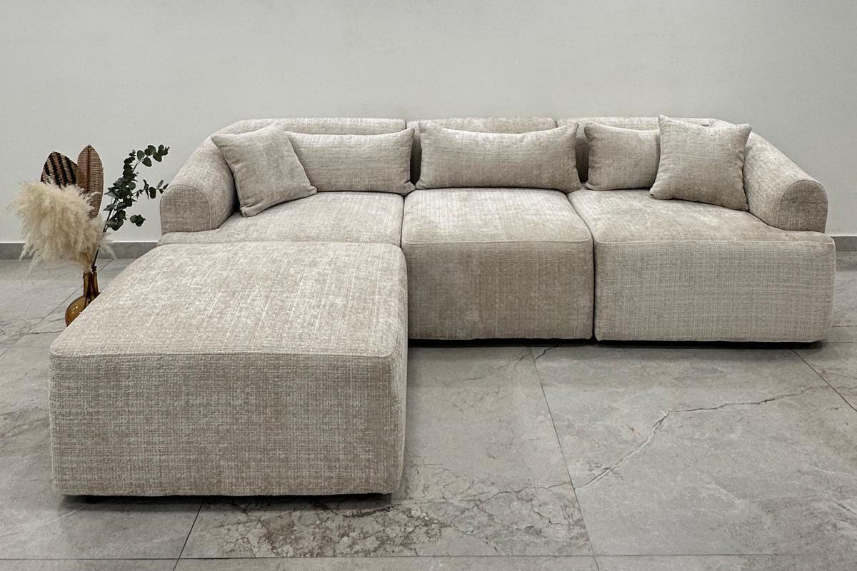 Canapé MILA Modulable tissu marbella beige