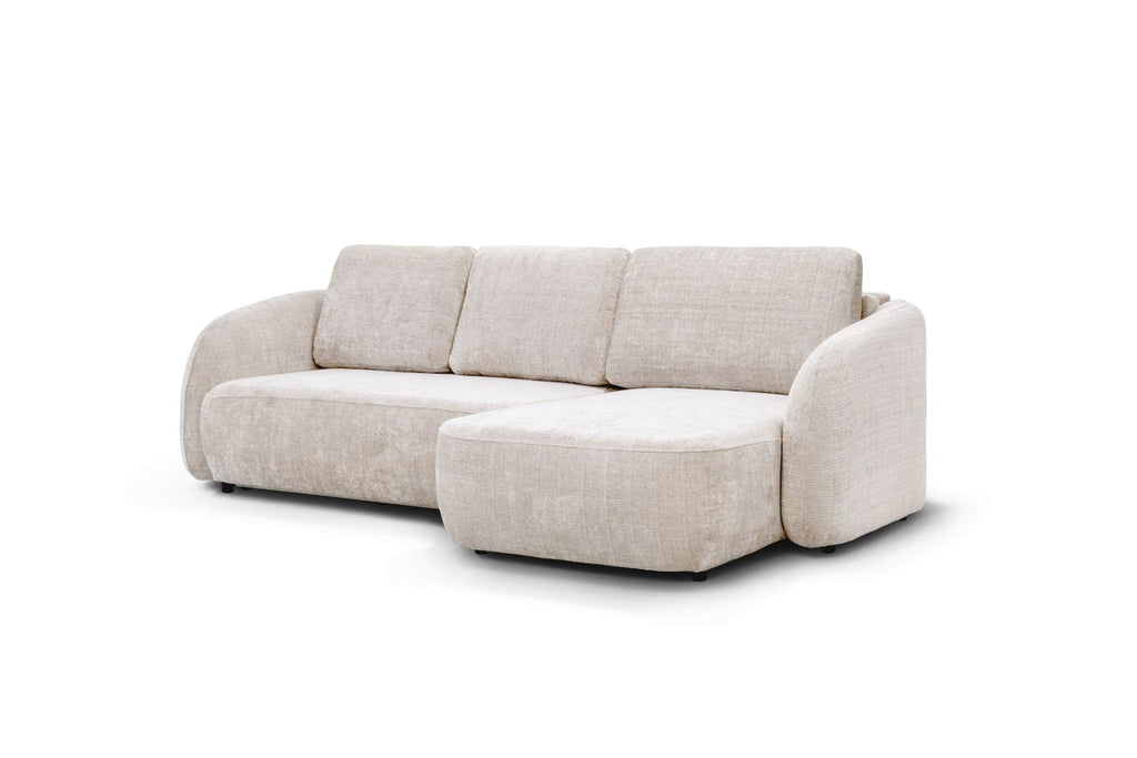 Canapé D'angle convertible Porto Marbella Blanc Cassé