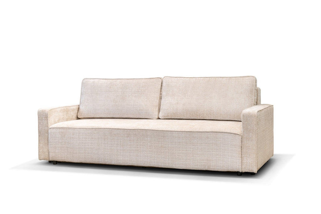 Canapé 3 Places Convertible NICOLE Marbella Blanc Cassé