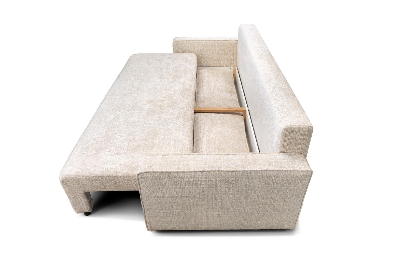 Canapé 3 Places Convertible NICOLE Marbella Blanc Cassé