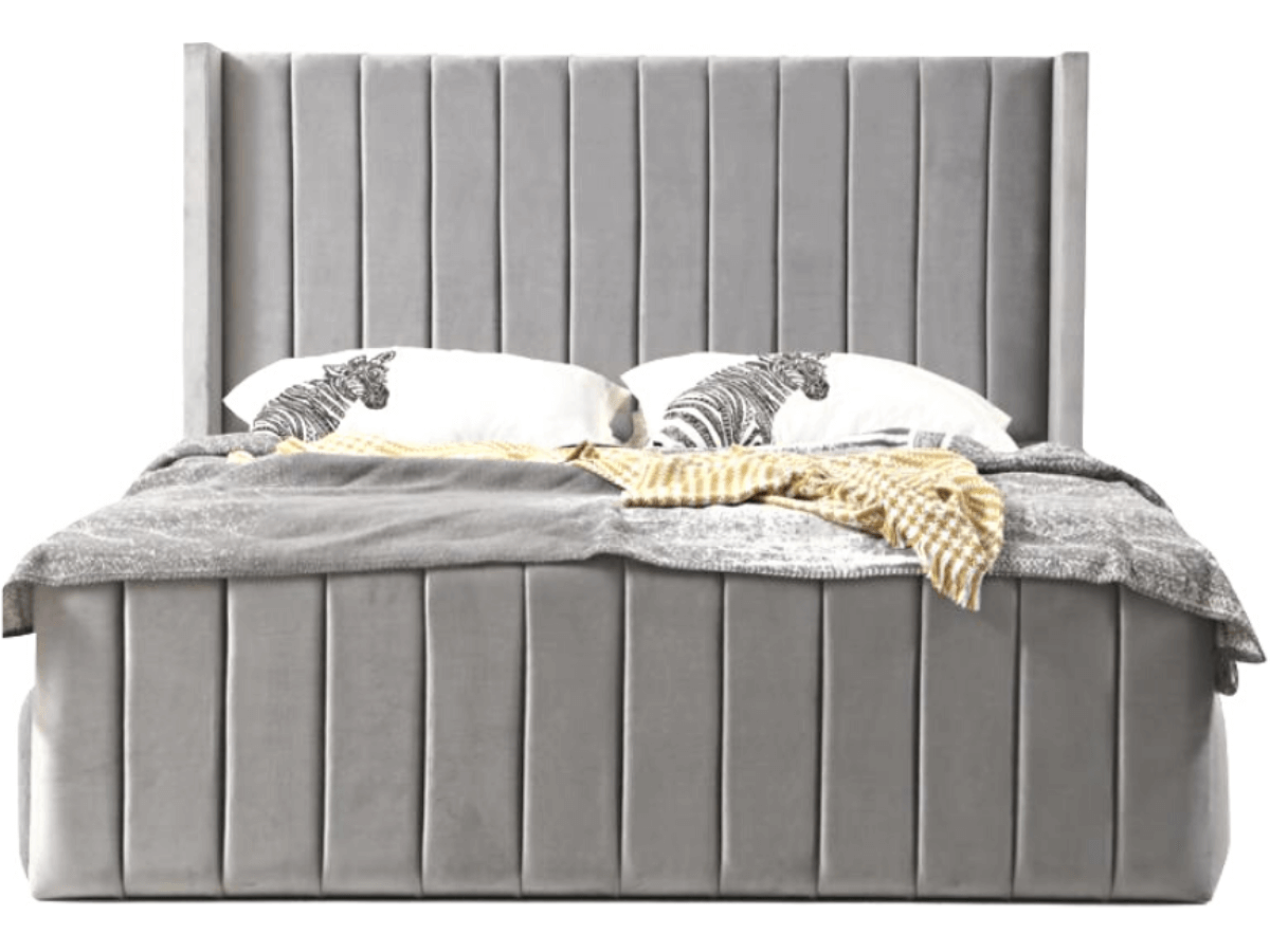 Cadre De Lit TOKYO GRIS - Velours